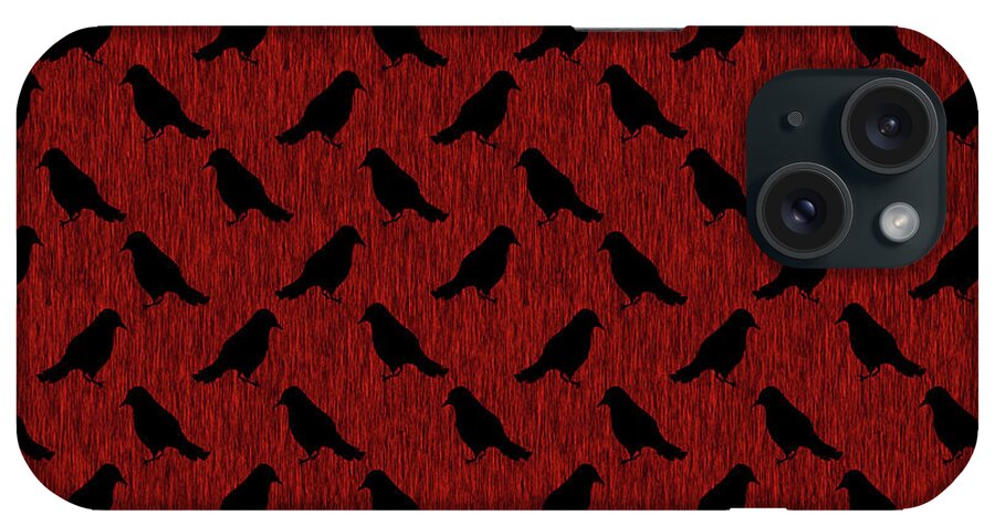 Ravens On Red - Phone Case