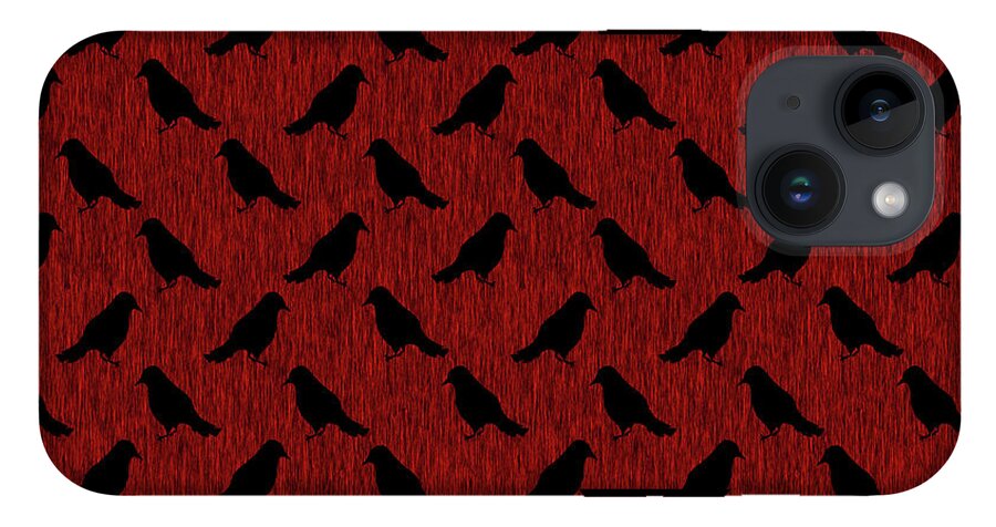 Ravens On Red - Phone Case