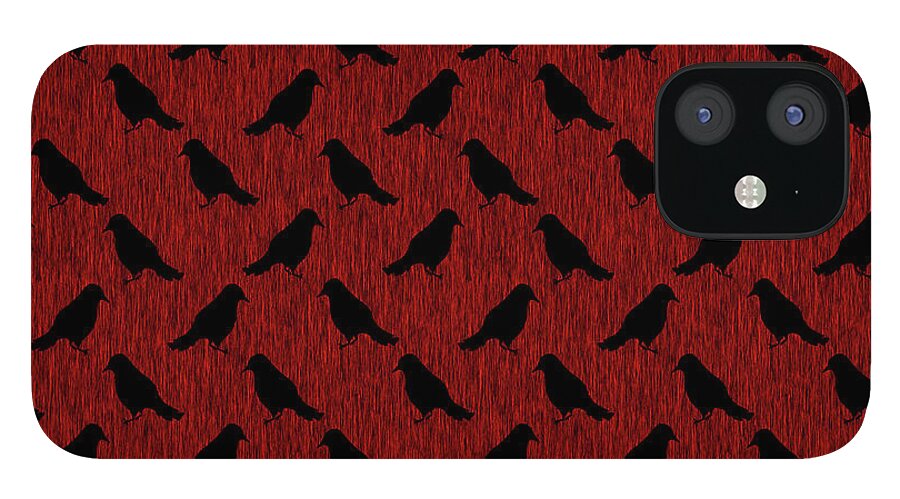 Ravens On Red - Phone Case