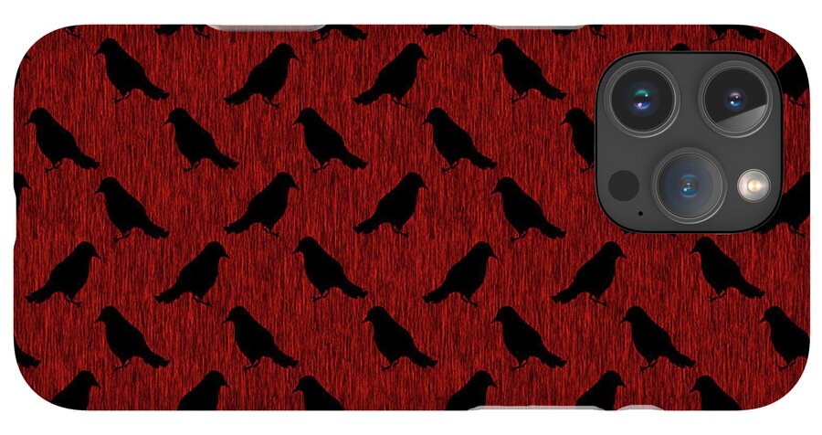 Ravens On Red - Phone Case