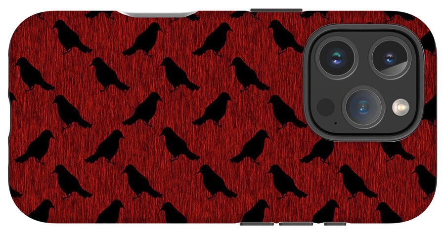 Ravens On Red - Phone Case