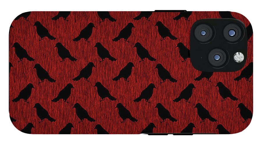 Ravens On Red - Phone Case