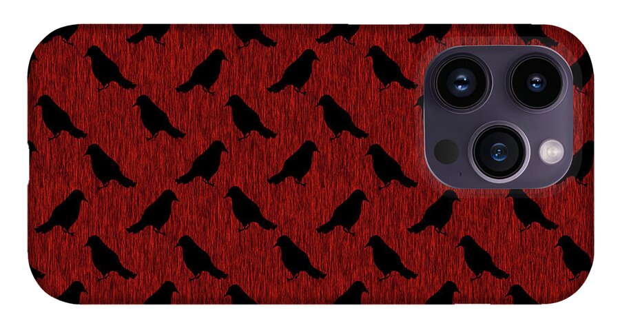 Ravens On Red - Phone Case