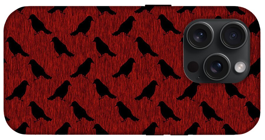 Ravens On Red - Phone Case