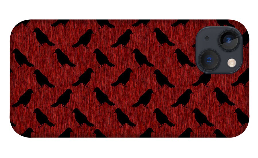 Ravens On Red - Phone Case