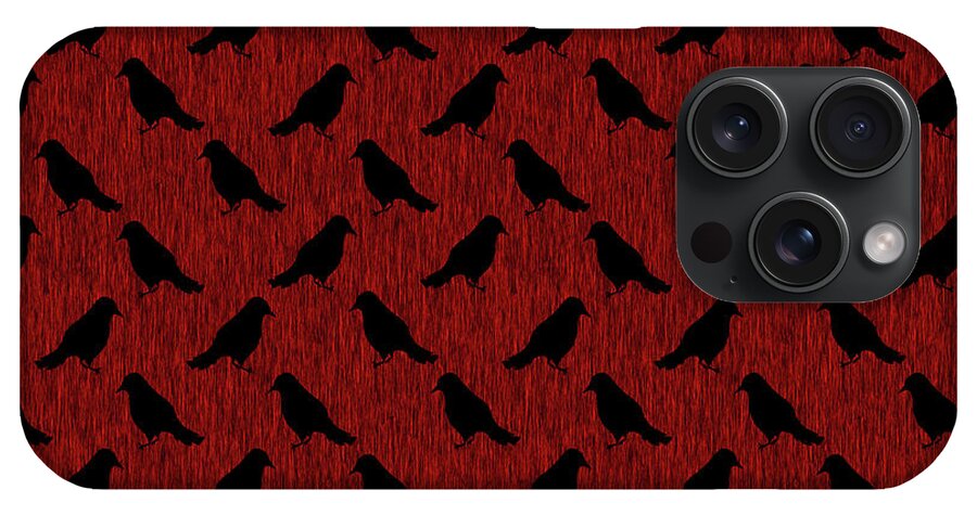 Ravens On Red - Phone Case