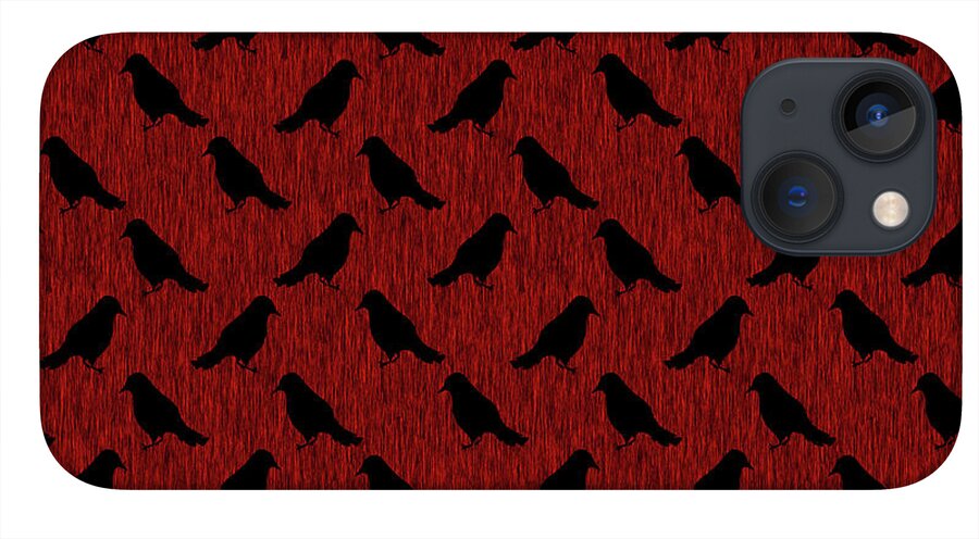 Ravens On Red - Phone Case