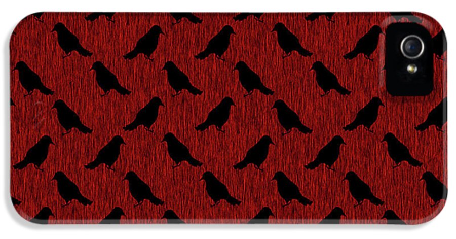 Ravens On Red - Phone Case