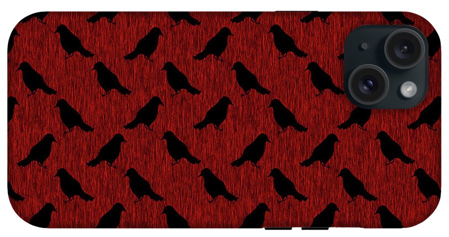 Ravens On Red - Phone Case