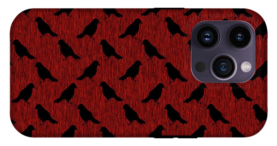 Ravens On Red - Phone Case