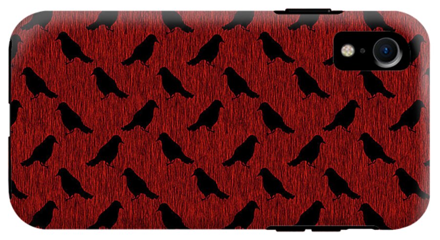 Ravens On Red - Phone Case