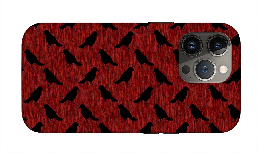 Ravens On Red - Phone Case