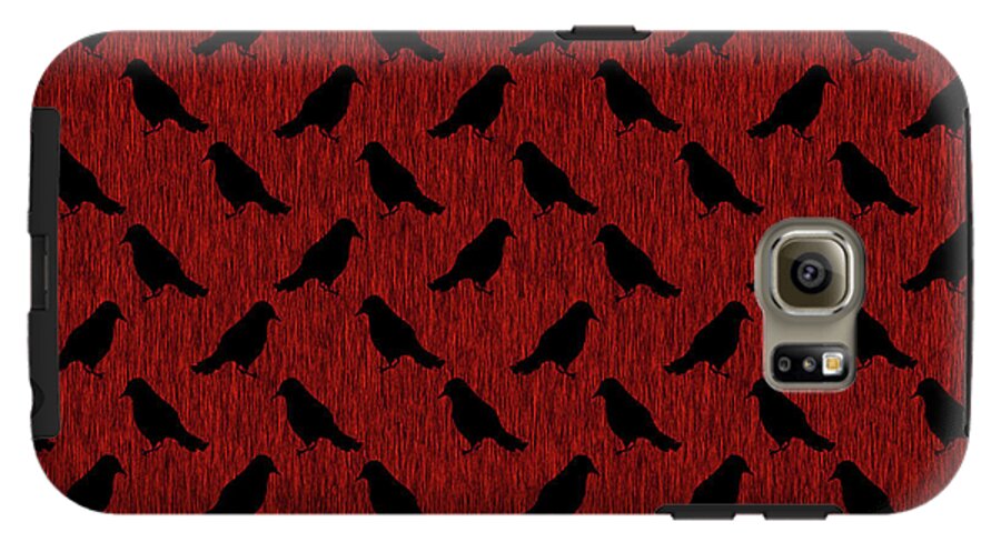 Ravens On Red - Phone Case