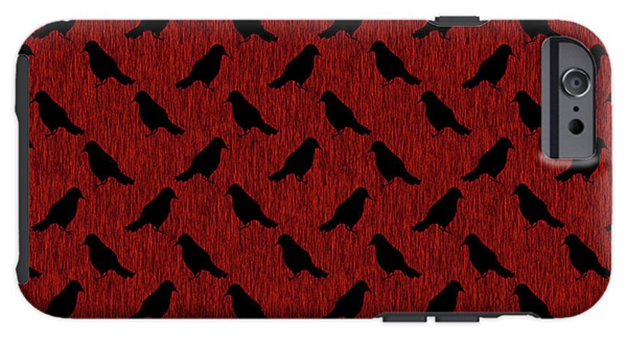 Ravens On Red - Phone Case