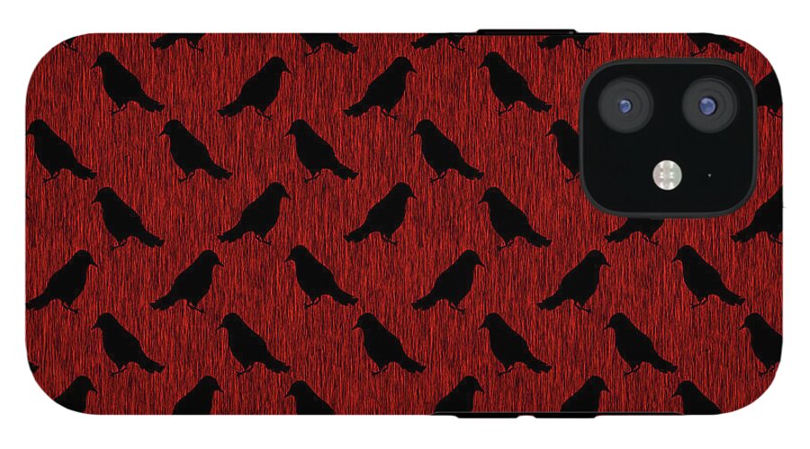 Ravens On Red - Phone Case