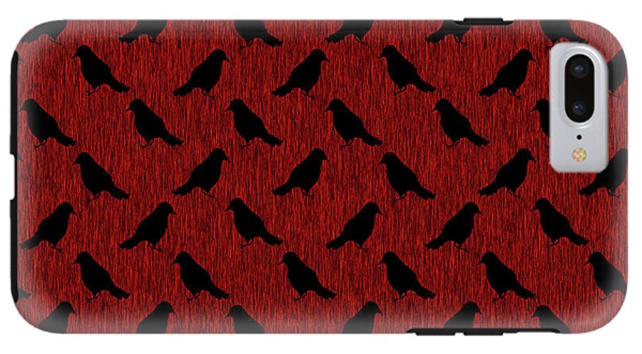 Ravens On Red - Phone Case