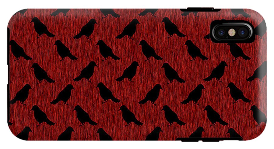 Ravens On Red - Phone Case