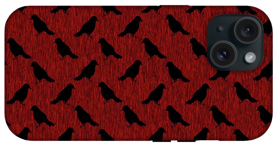 Ravens On Red - Phone Case