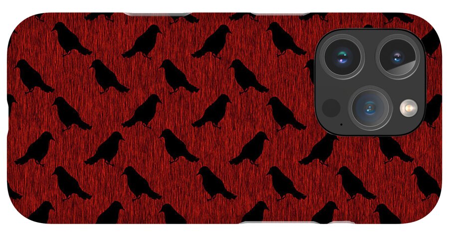 Ravens On Red - Phone Case