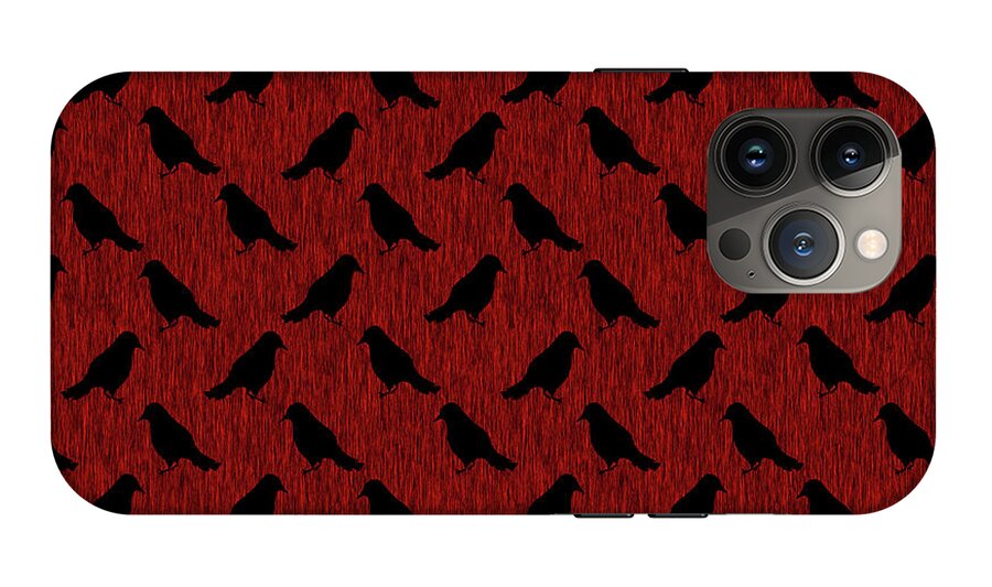 Ravens On Red - Phone Case