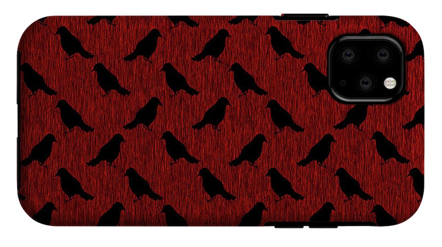 Ravens On Red - Phone Case