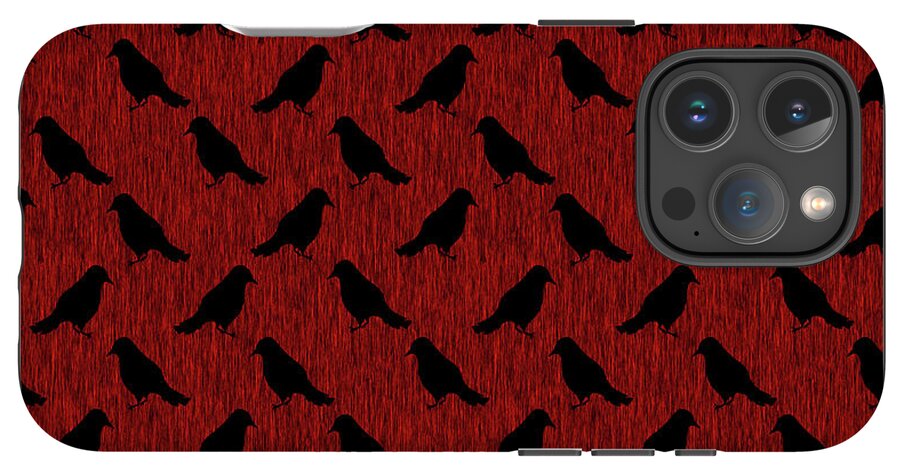 Ravens On Red - Phone Case