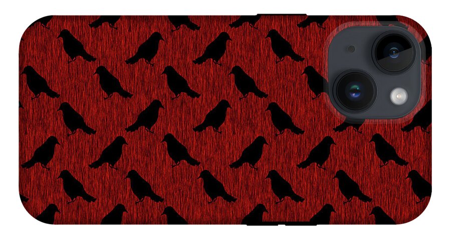 Ravens On Red - Phone Case