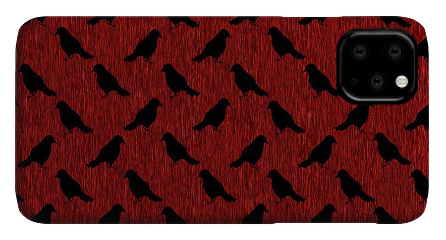 Ravens On Red - Phone Case