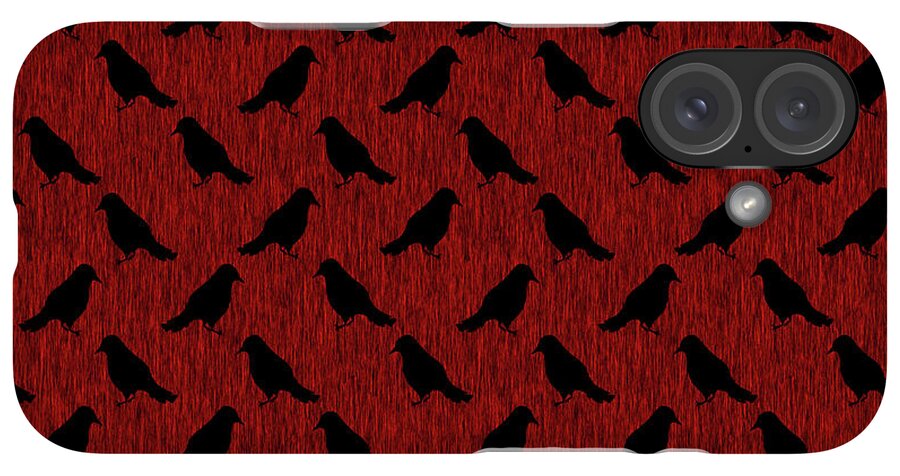 Ravens On Red - Phone Case