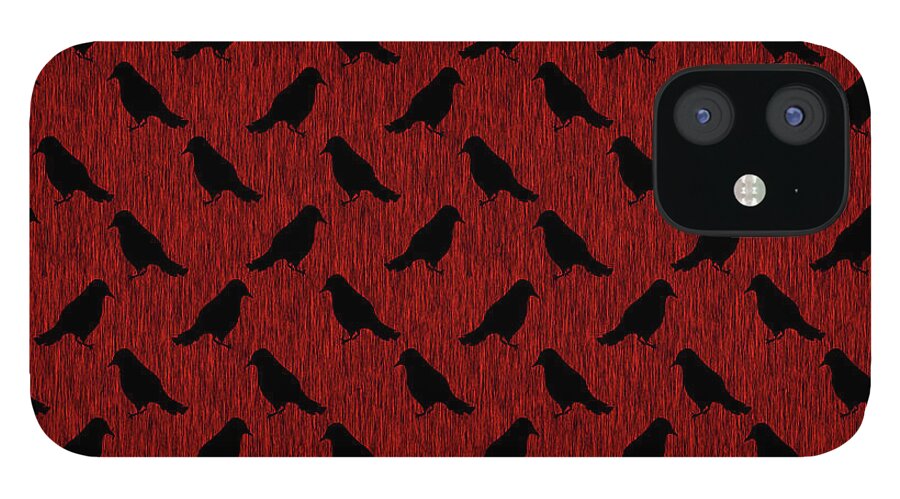 Ravens On Red - Phone Case