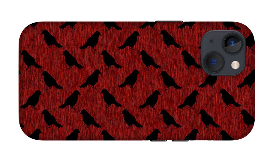 Ravens On Red - Phone Case