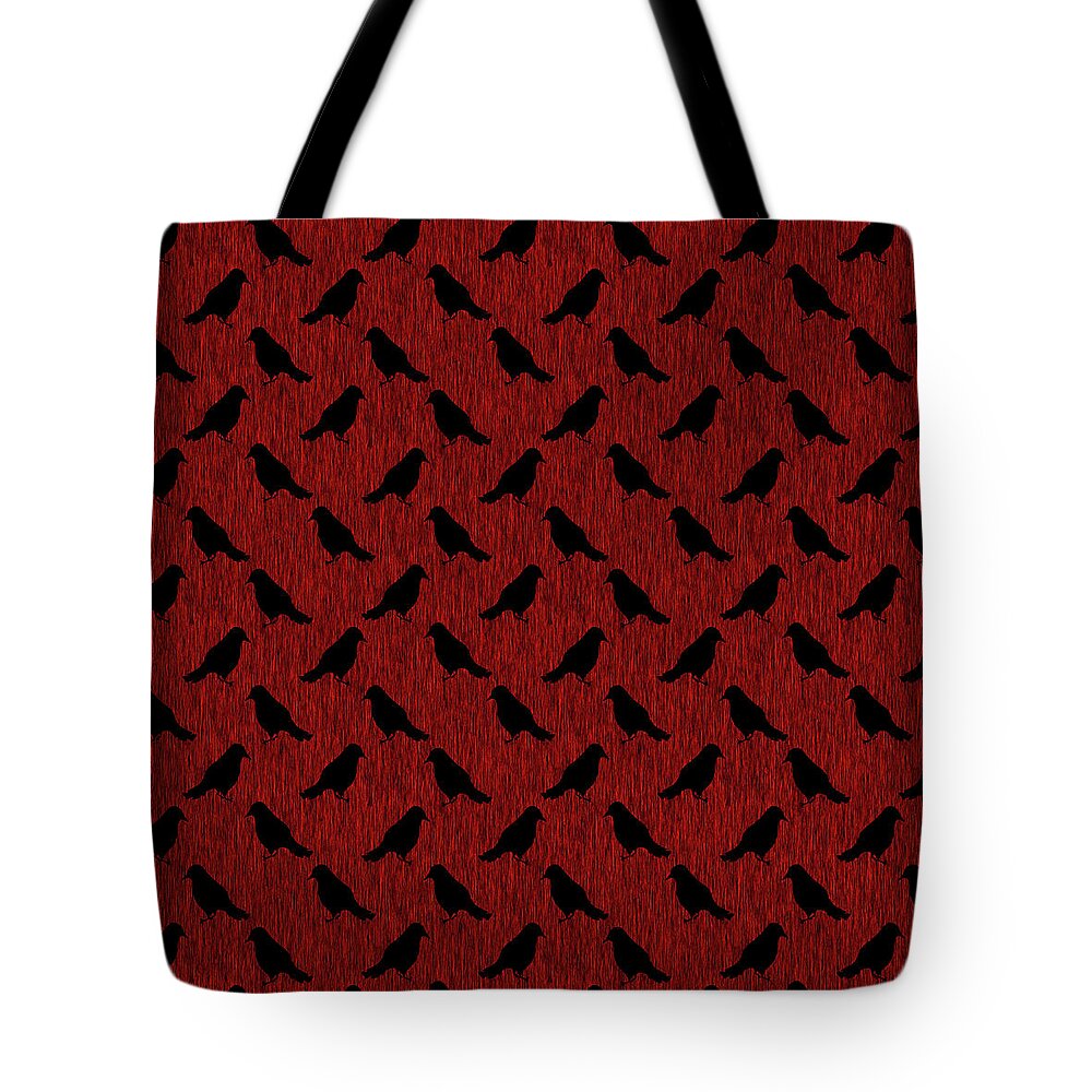 Ravens On Red - Tote Bag