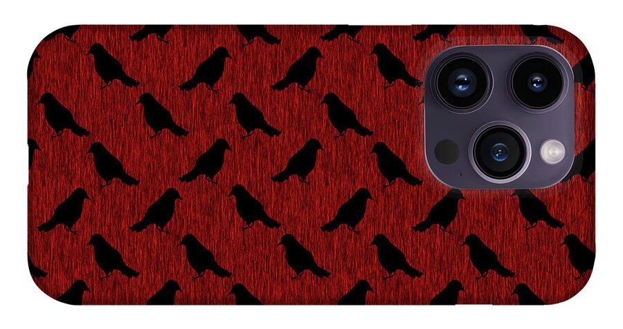 Ravens On Red - Phone Case