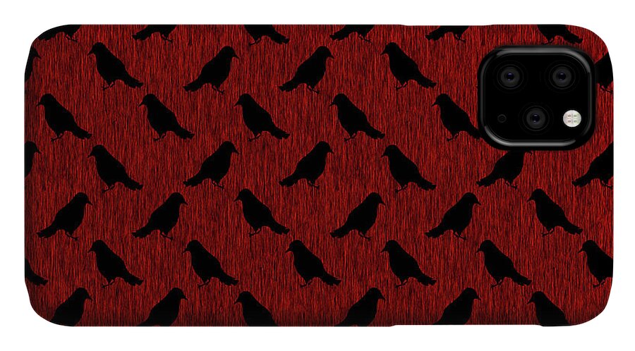 Ravens On Red - Phone Case