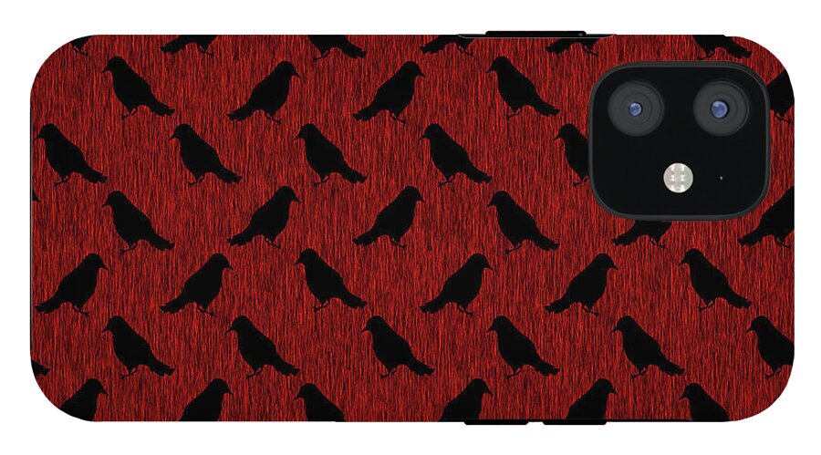 Ravens On Red - Phone Case