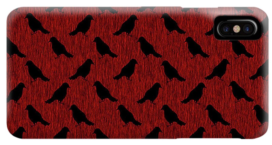 Ravens On Red - Phone Case