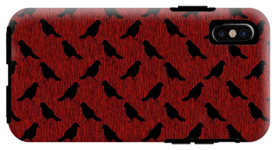 Ravens On Red - Phone Case