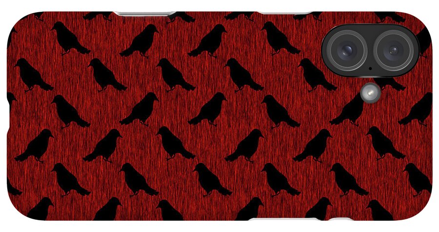 Ravens On Red - Phone Case