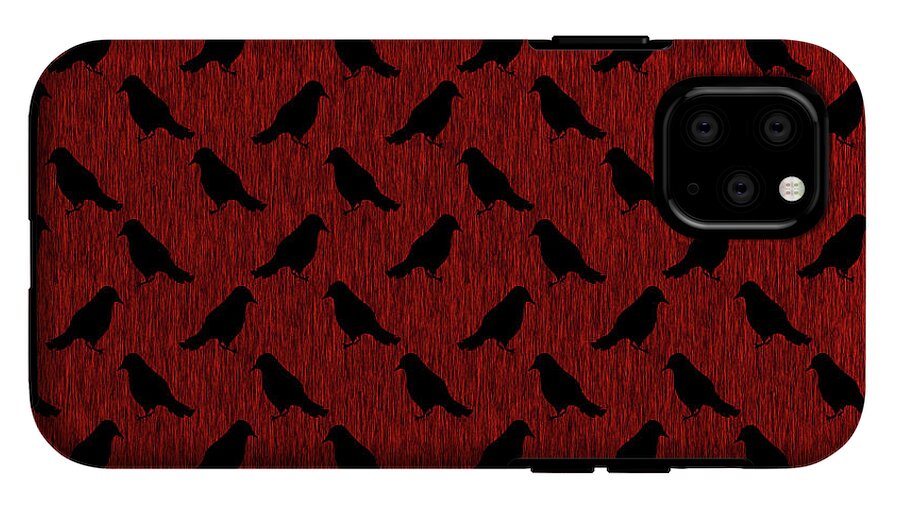 Ravens On Red - Phone Case