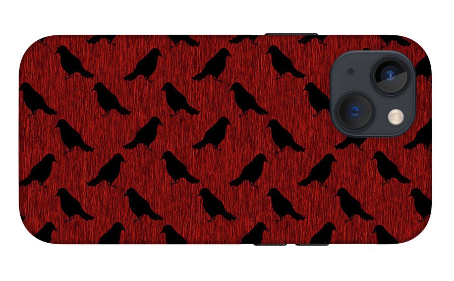 Ravens On Red - Phone Case