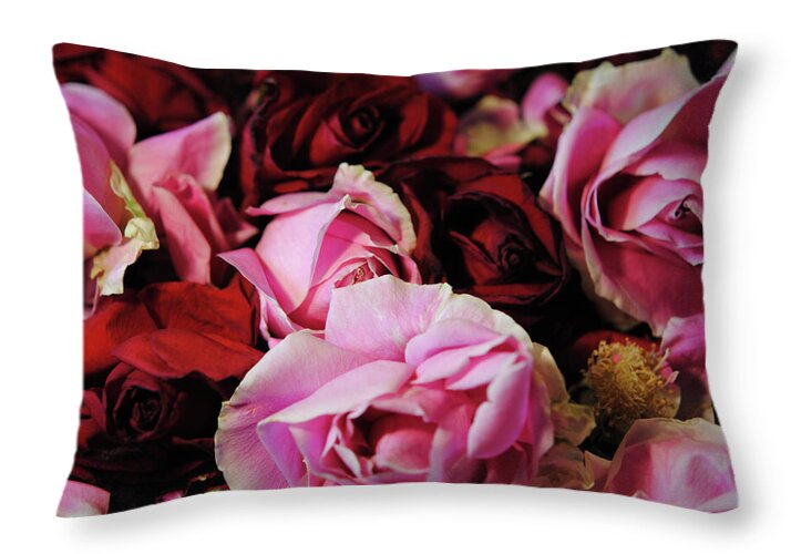 Raw Flowers 20 - Throw Pillow