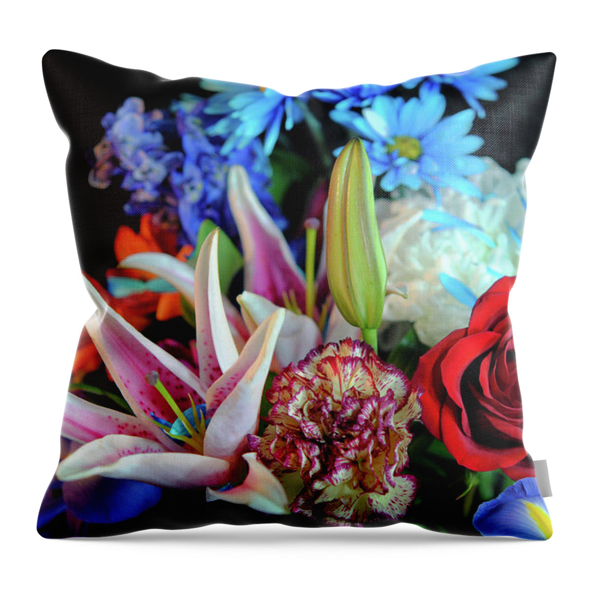 Raw Flowers 21 - Throw Pillow