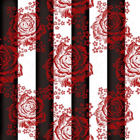 Stripes and Roses Digital Image Download