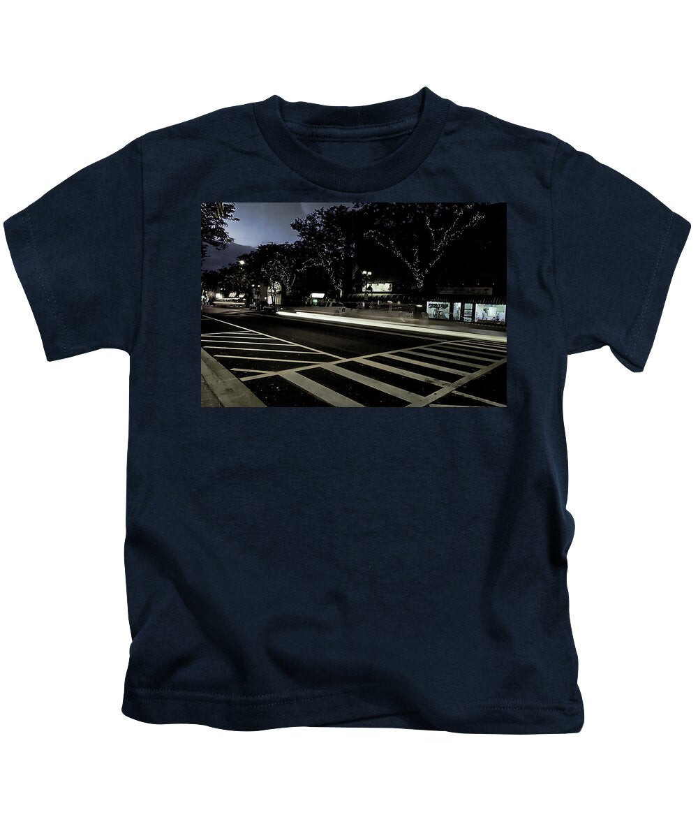 Summer Light Trail In An Antioch Evening - Kids T-Shirt