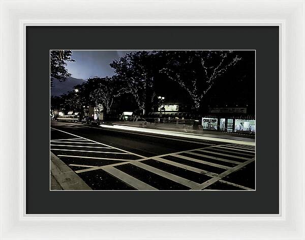 Summer Light Trail In An Antioch Evening - Framed Print