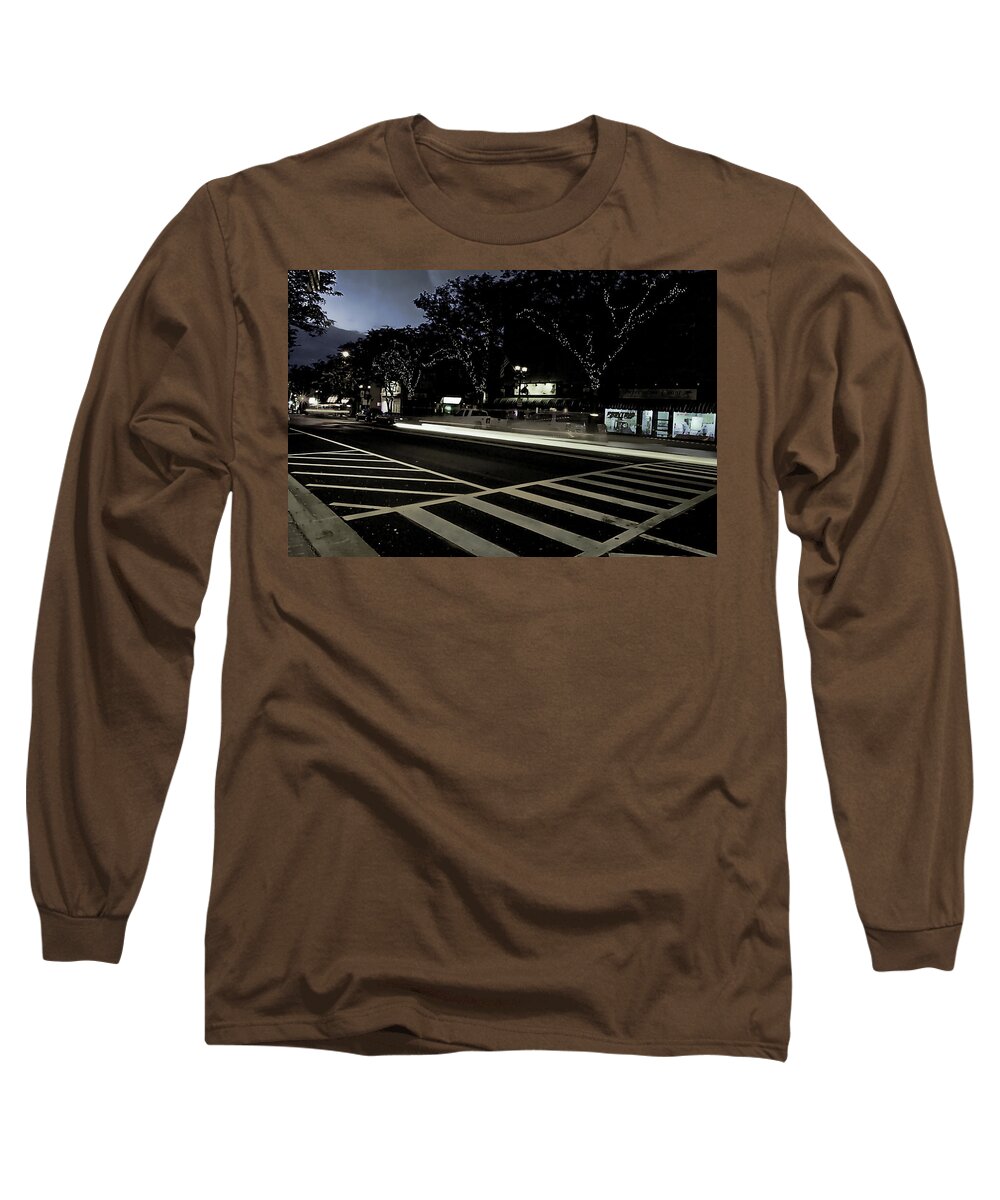 Summer Light Trail In An Antioch Evening - Long Sleeve T-Shirt