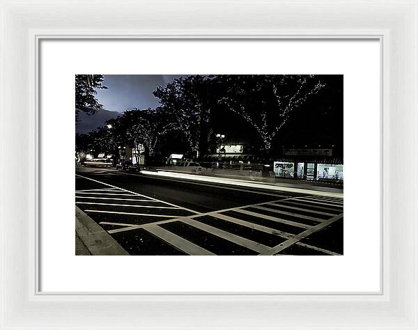 Summer Light Trail In An Antioch Evening - Framed Print