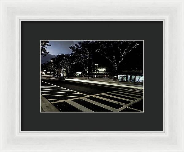 Summer Light Trail In An Antioch Evening - Framed Print