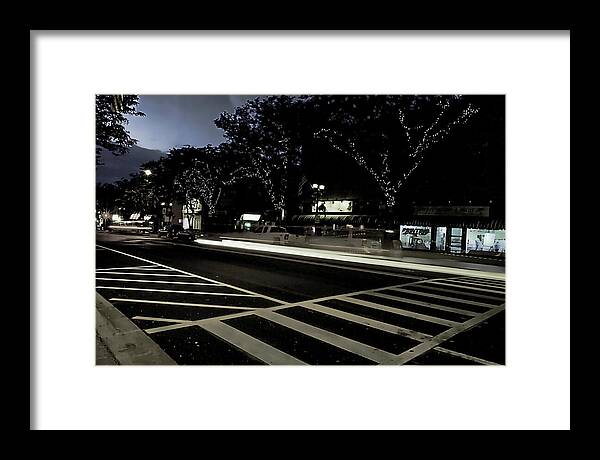 Summer Light Trail In An Antioch Evening - Framed Print