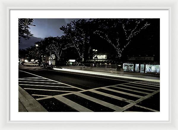 Summer Light Trail In An Antioch Evening - Framed Print